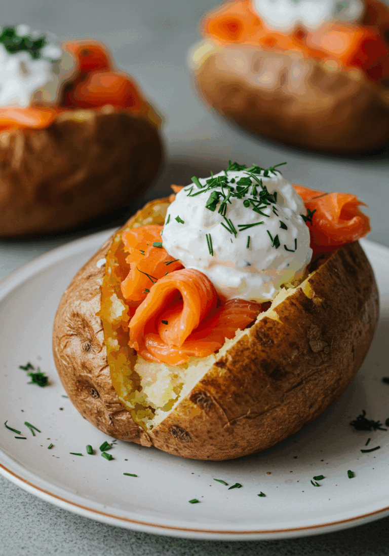 Ofenkartoffeln mit Räucherlachs