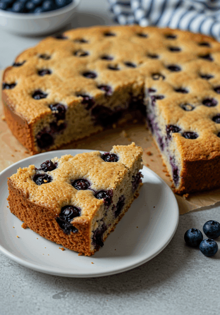 Gesunder Kuchen mit Heidelbeeren