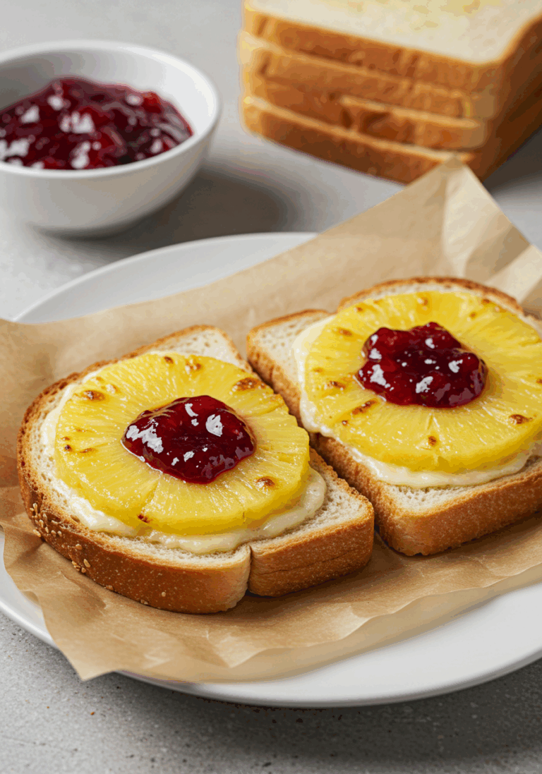 Toast Hawaii aus der Heißluftfritteuse