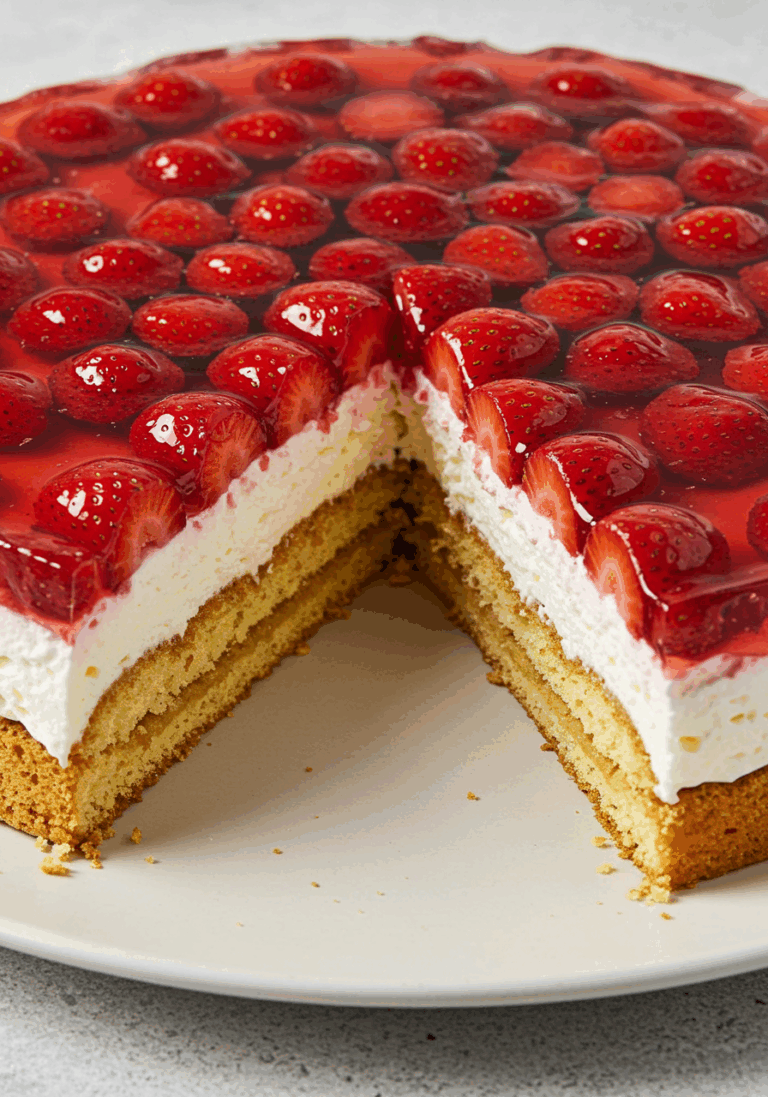 Windbeuteltorte mit Himbeeren Windbeuteltorte mit Himbeeren