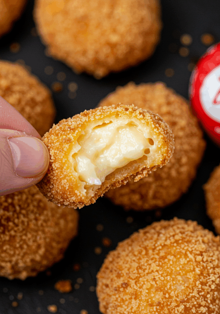 Heißluftfritteuse Babybel Käse Knusprig und schmelzend