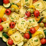 Bunte Ravioli-Gemüse-Pfanne