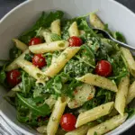 Nudelsalat mit Rucola und Pesto
