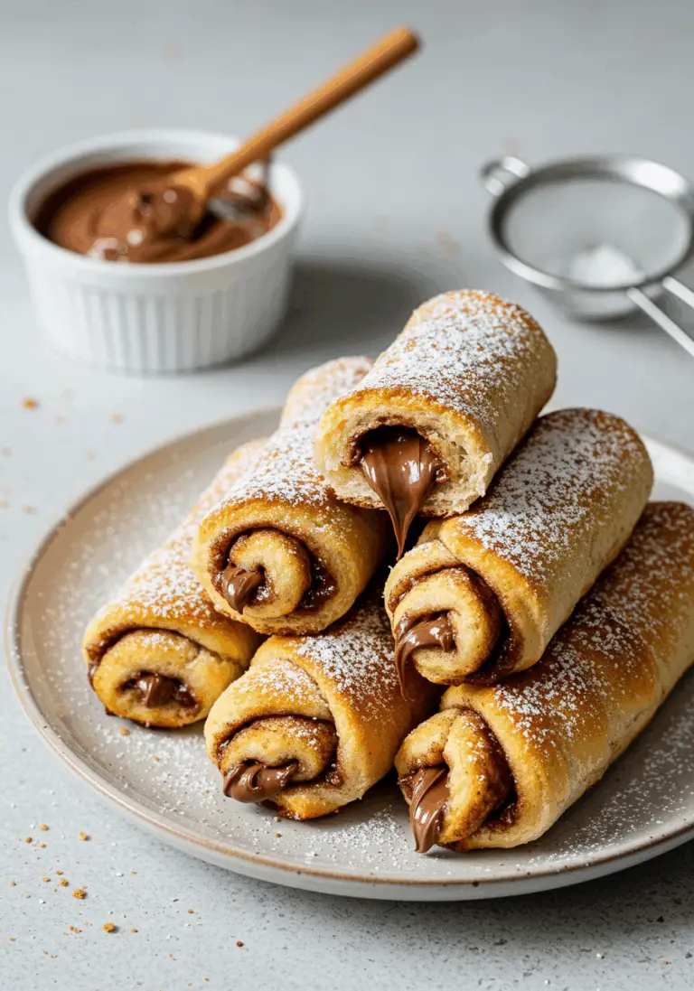 Nutella-Zimt-Toast-Rollen
