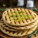 Grillbrot mit Olivenöl und Meersalz