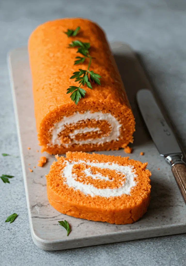 Möhrenrolle mit Frischkäse