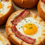Gefüllten Frühstücksbrötchen mit ei und Käse