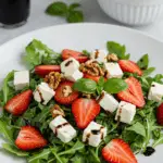 Sommersalat mit Erdbeeren und Feta