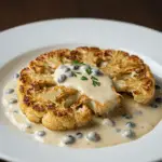 Blumenkohlsteak mit cremiger Pfefferrahmsauce