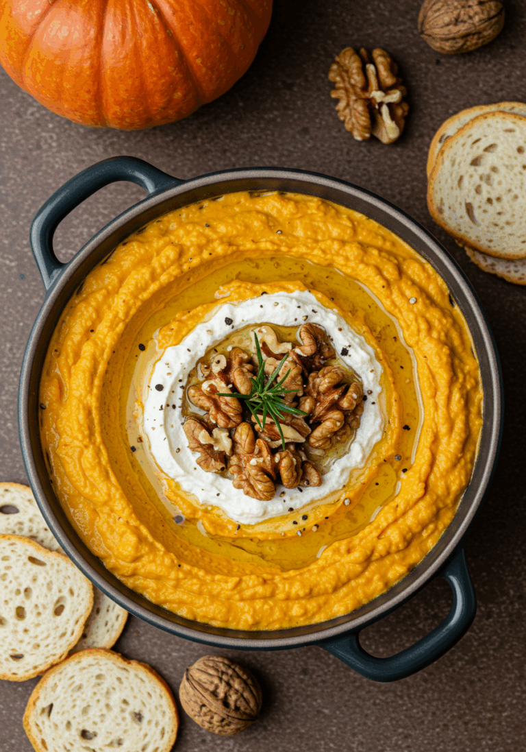 Feta-Dip mit Kürbis und Walnüssen