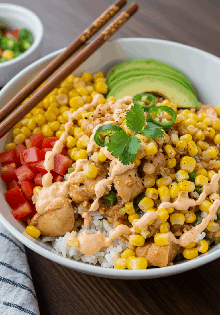 Street Corn Chicken Reisschüssel