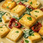 Cremiger Tofu in Cashew-Tomaten-Sauce