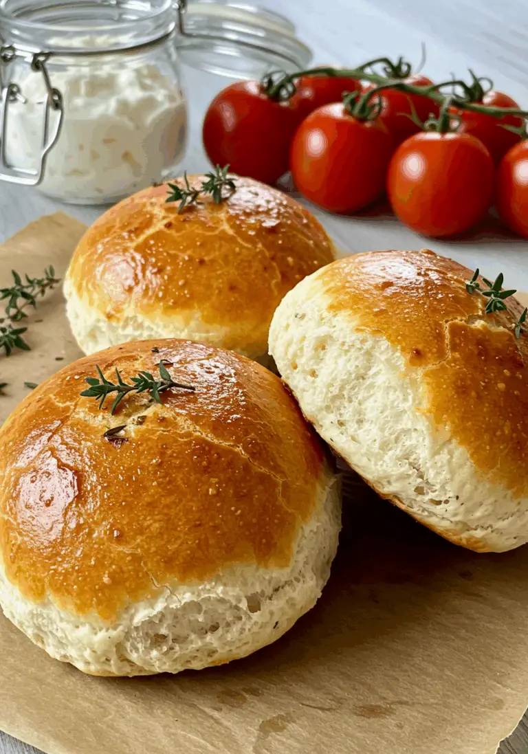 Low Carb Brötchen mit Hüttenkäse