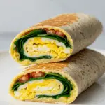 Spinat Käse Frühstück Wrap