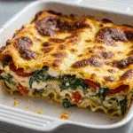 Spinat-Lasagne mit Feta und Tomaten