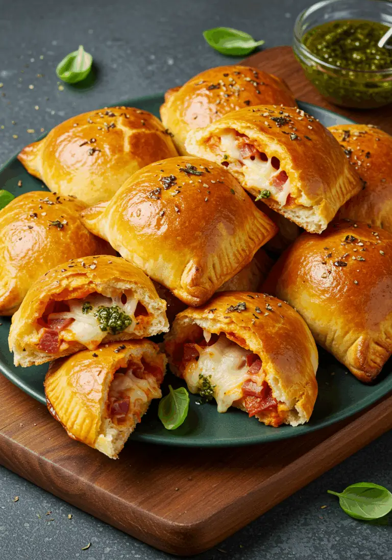 Gesunde Pizza Taschen mit viel Protein