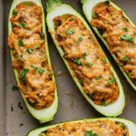 Vegetarisch gefüllte Zucchini