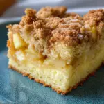 Apfelkuchen mit Vanillepudding und Streuseln