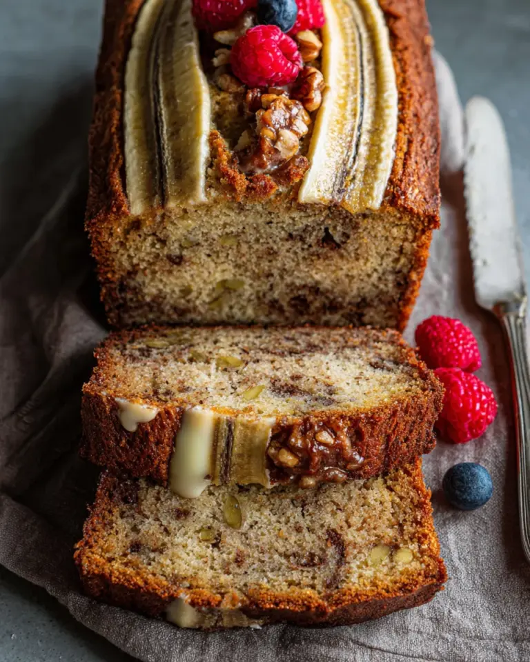 Bananenbrot mit Quark