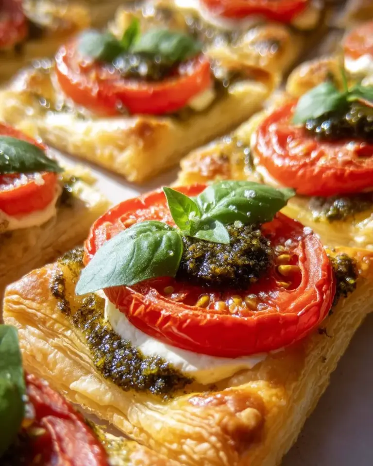 Blätterteig-Tomaten-Quadrate