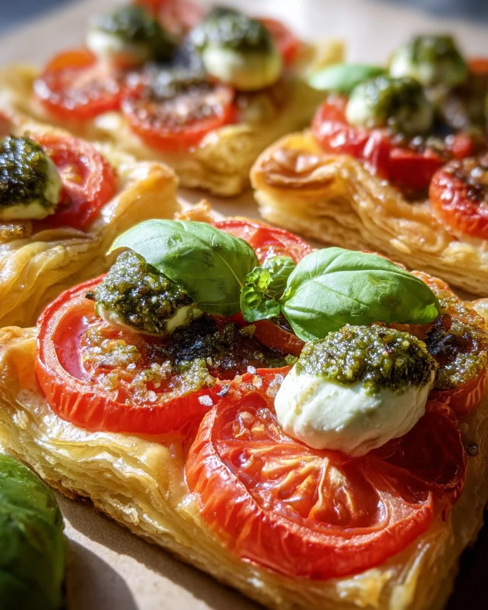 Blätterteig-Tomaten-Quadrate