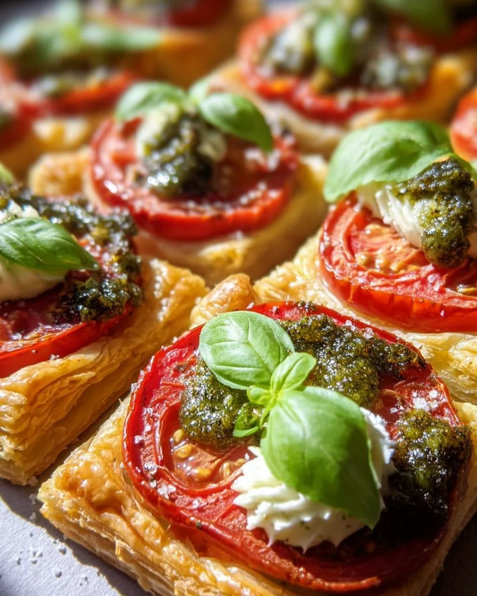 Blätterteig-Tomaten-Quadrate