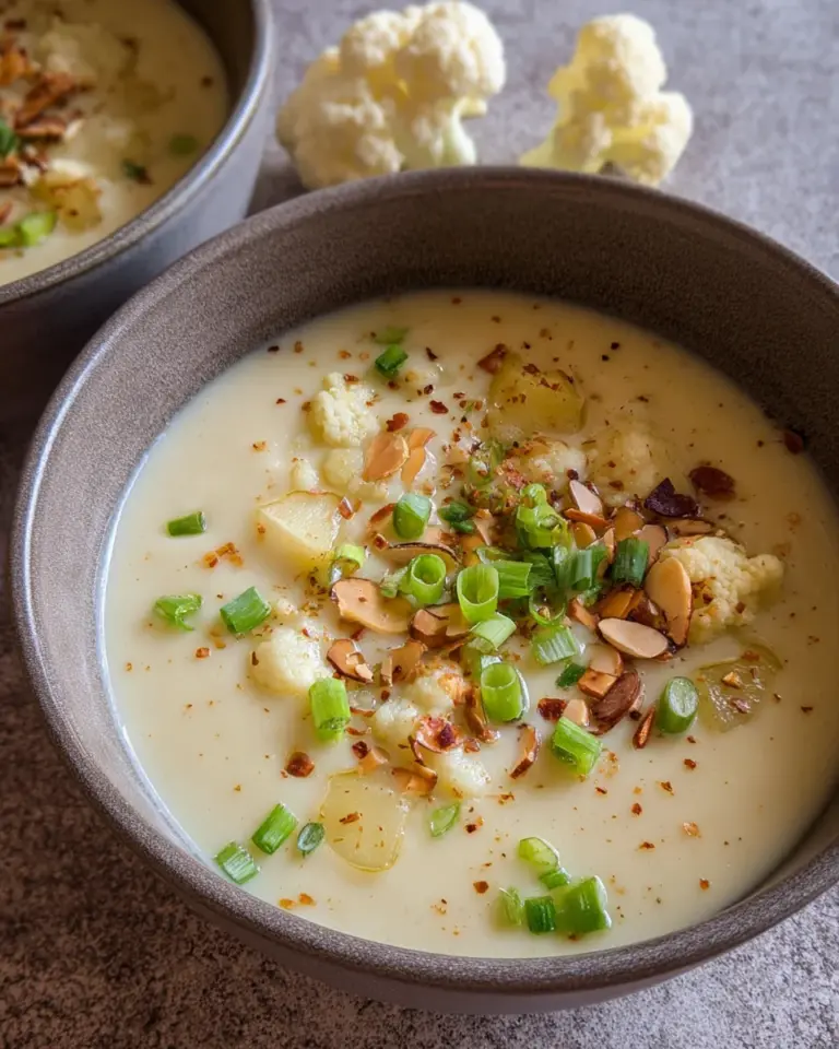 Blumenkohl-Cremesuppe mit Kartoffeln