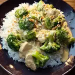 Brokkoli-Hühnchen-Pfanne mit Reis von befuse