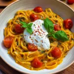 Burrata Pasta mit Kirschtomaten