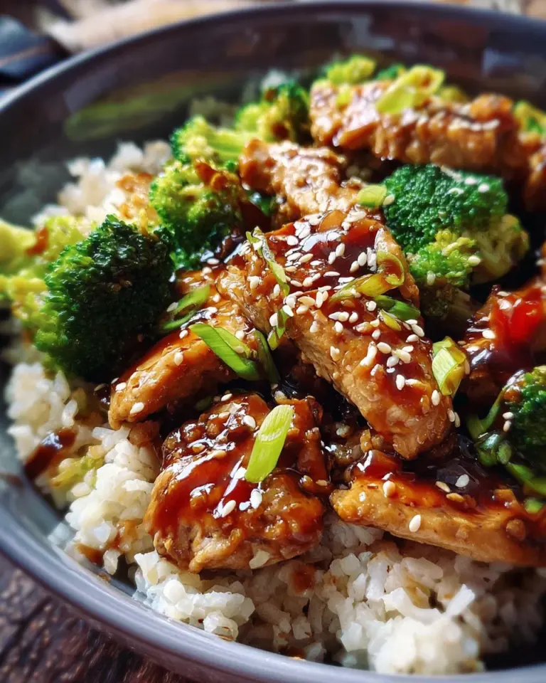 Chicken Teriyaki mit Brokkoli und Reis