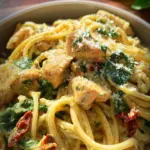 Cremige Pasta-Pfanne mit Hähnchen und Pestosauce