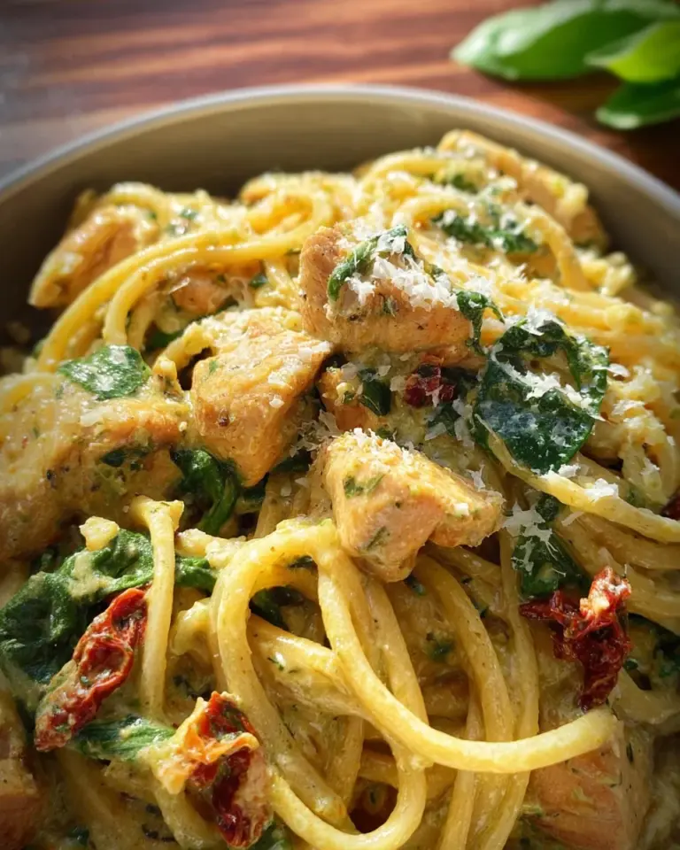 Cremige Pasta-Pfanne mit Hähnchen und Pestosauce