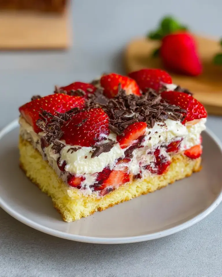 Erdbeere Stracciatella Kuchen