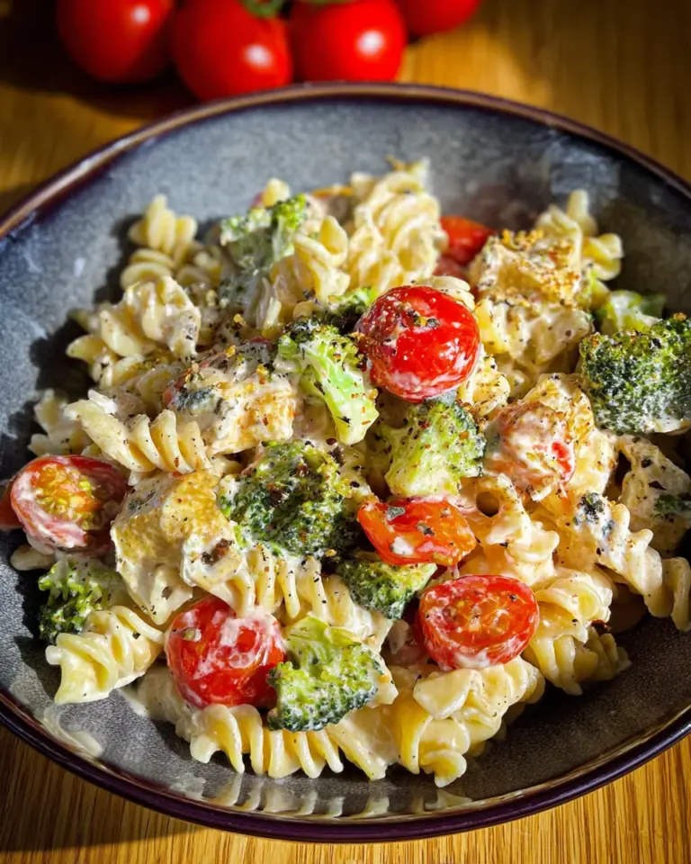 Feta Pasta mit Brokkoli und Tomaten