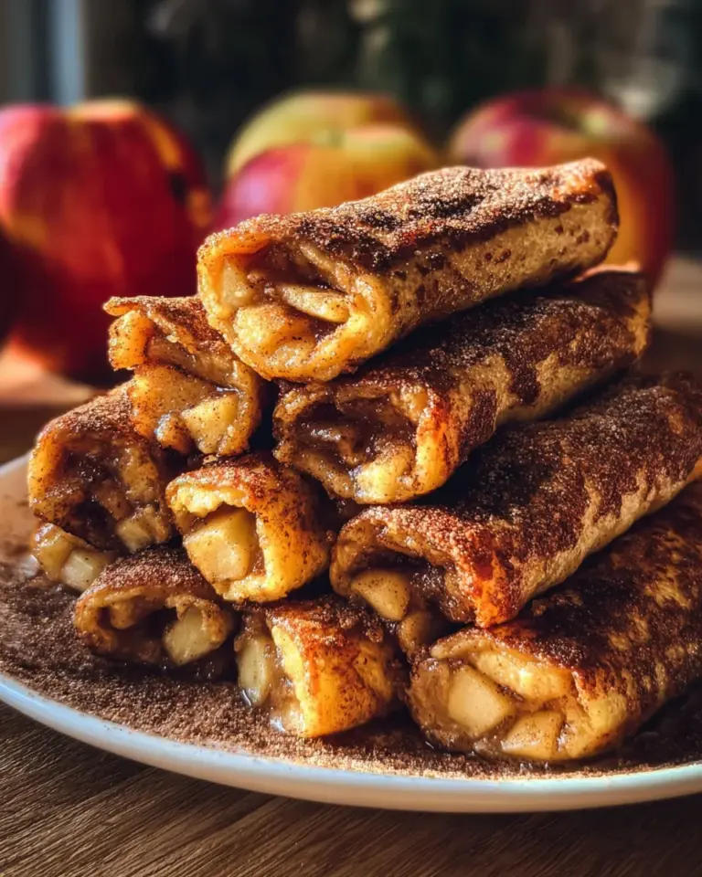 French Toast Roll-Ups mit Apfel-Zimt-Füllung (vegan)