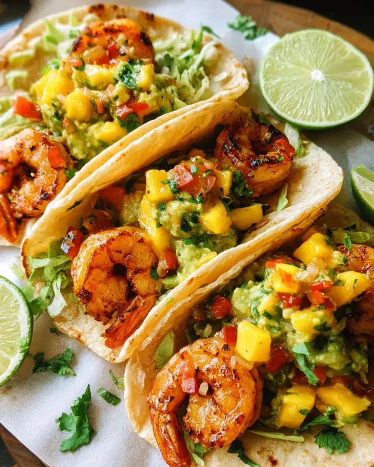 Garnelen Tacos mit Mango-Avocado-Salsa