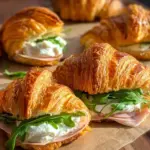 Gefüllte Croissants (herzhaftes Blätterteig Rezept)