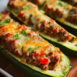 Gefüllte Zucchini Schiffchen