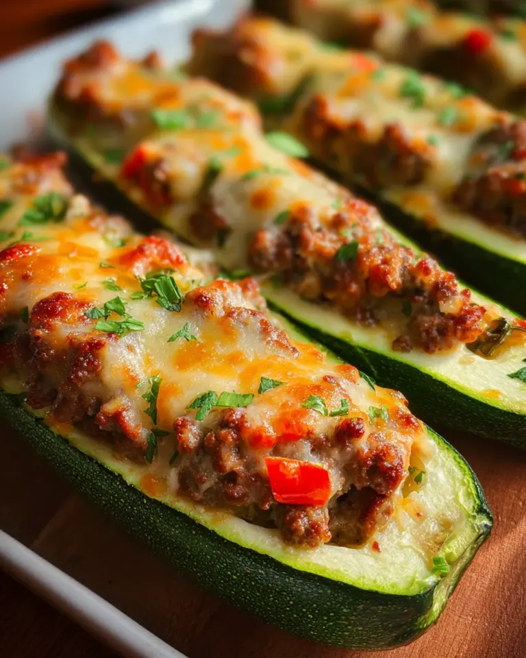 Gefüllte Zucchini Schiffchen