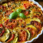 Gemüsegratin mit Pestosauce