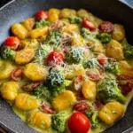 Gnocchi Pfanne mit Brokkoli und Tomaten in Pestorahm
