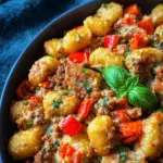 Gnocchi Pfanne mit Hackfleisch und Paprika