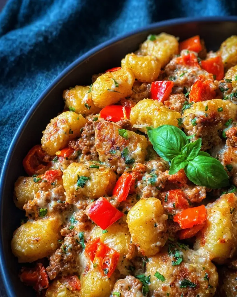 Gnocchi Pfanne mit Hackfleisch und Paprika