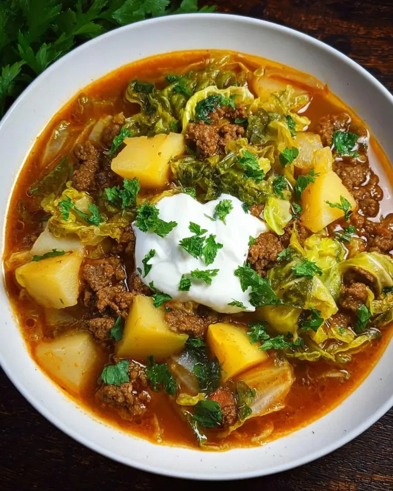 Hackfleisch-Spitzkohl-Kartoffel-Eintopf