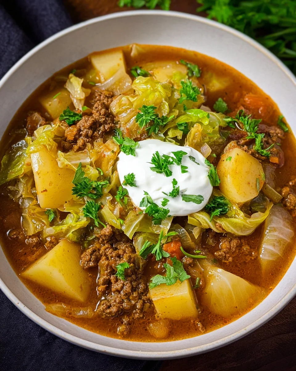 Hackfleisch-Spitzkohl-Kartoffel-Eintopf