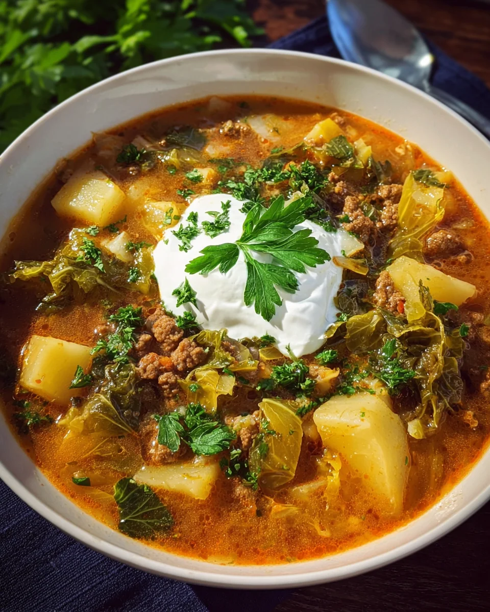 Hackfleisch-Spitzkohl-Kartoffel-Eintopf