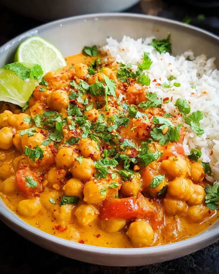 Kichererbsen-Curry mit Kokosmilch