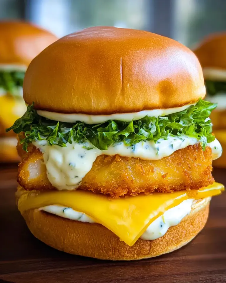 Knuspriger Burger mit Fisch