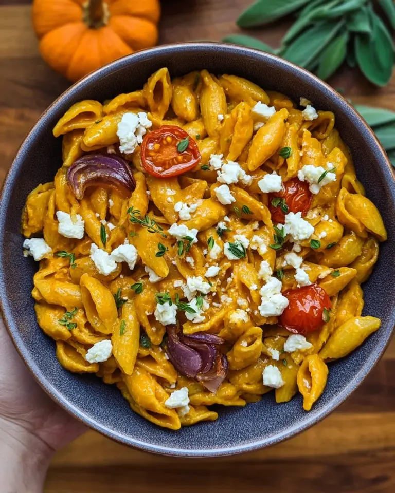 Kürbis Feta Pasta