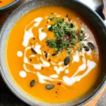 Kürbissuppe mit Kokosmilch und Ingwer